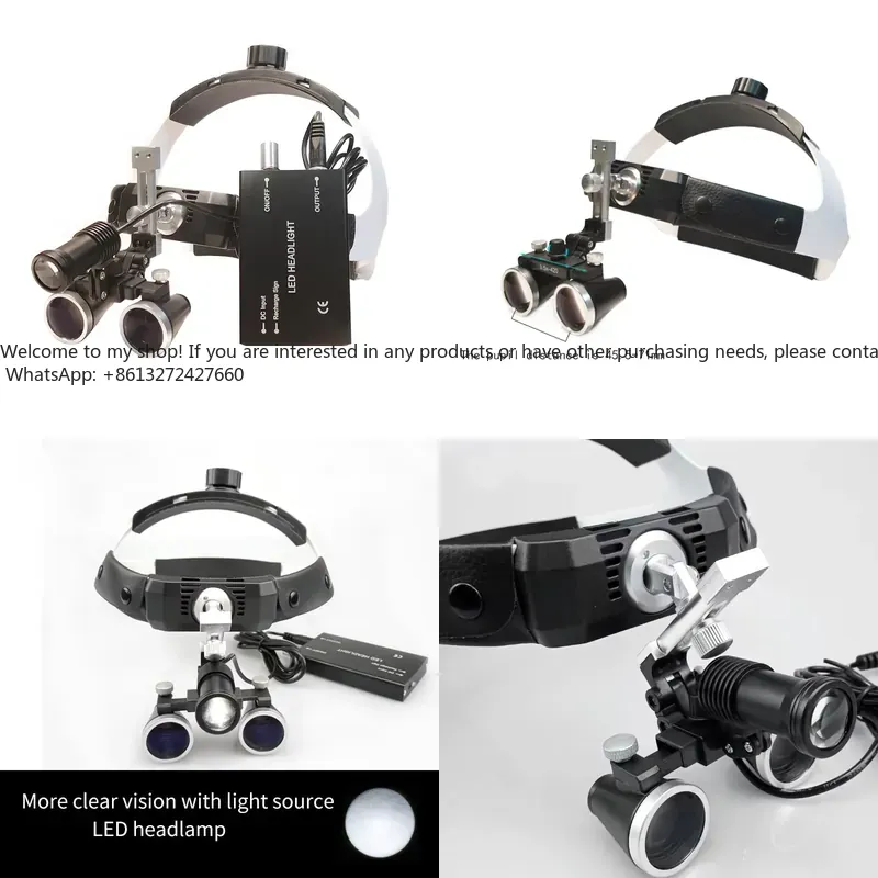 Led Medical Headlight - 3.5X/2.5X Büyütme Özellikli Binoküler Büyüteç Cerrahi