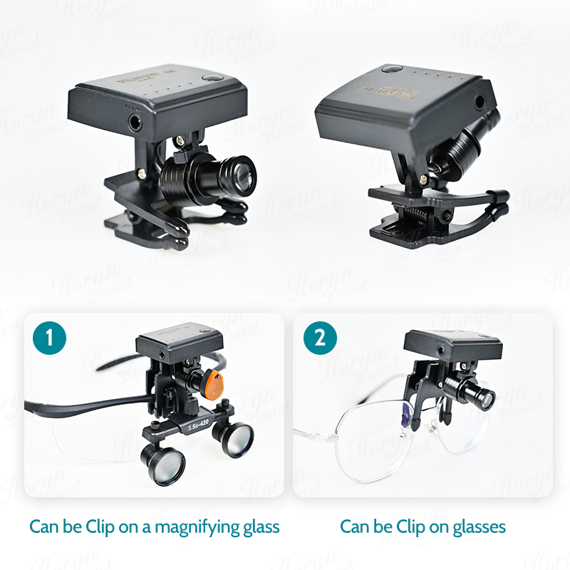 Diş 5W kablosuz LED far klip i - Led Medical Headlight incelemesi ve fiyatı