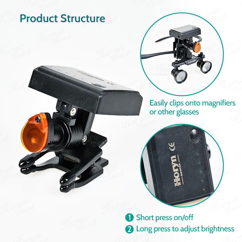 Diş 5W kablosuz LED far klip i - Led Medical Headlight incelemesi ve fiyatı