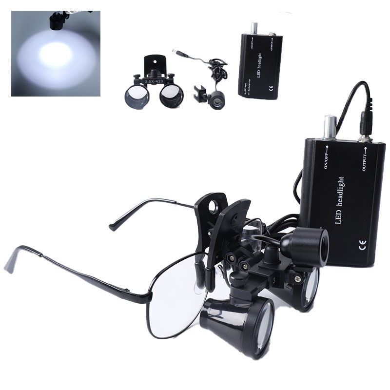 2.5X/3.5X diş Loupes klip dürb - Led Medical Headlight incelemesi ve fiyatı